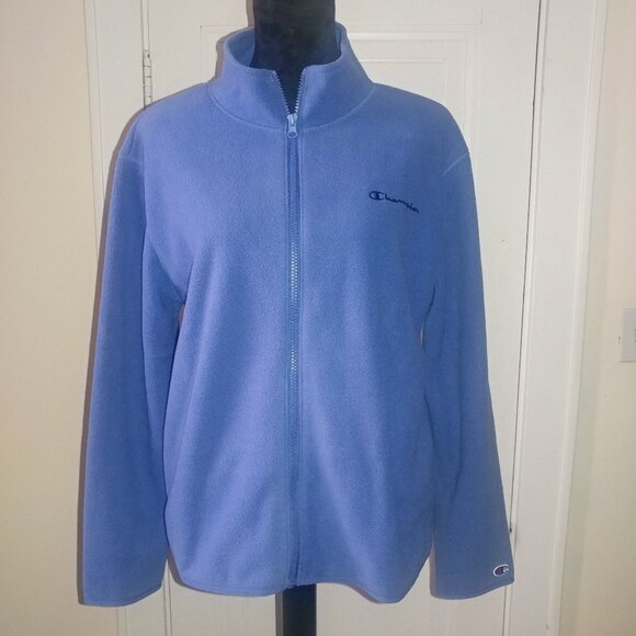 Champion: Women's Polar Fleece Zip-Up Jacket - Seven Seas Blue - Size Large NWT - Picture 1 of 9